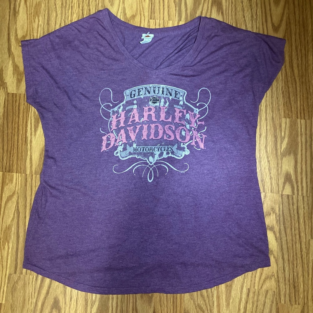 Purple Harley Davidson shirt